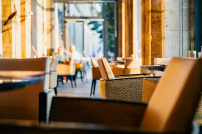 Ein Sitzbereich in der Unterkunft Star G Hotel Premium Dresden Altmarkt