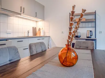 Küche/Küchenzeile in der Unterkunft Boho-Suite - Sauna, Netflix, Nespresso, Zentral, Messe