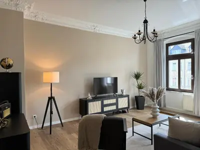 TV/Unterhaltungsangebot in der Unterkunft Stylisches Appartement im Jugendstil-Viertel