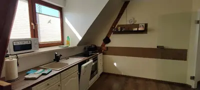Küche/Küchenzeile in der Unterkunft Ferienwohnung Zum alten Kutscher