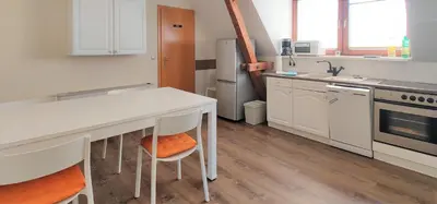 Küche/Küchenzeile in der Unterkunft Ferienwohnung Zum alten Kutscher