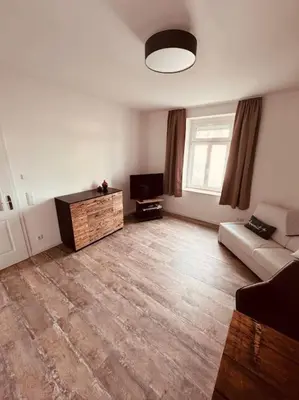 Ein Sitzbereich in der Unterkunft Ferienwohnung Cosel