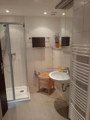 Ein Badezimmer in der Unterkunft Ferienwohnung Fernblick bei Brückners