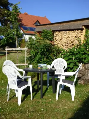 Ein Garten an der Unterkunft Ferienhaus Ilse