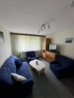 Ein Sitzbereich in der Unterkunft Ferienwohnung Hofmann