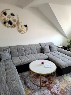 Ein Sitzbereich in der Unterkunft 75qm Apartment
