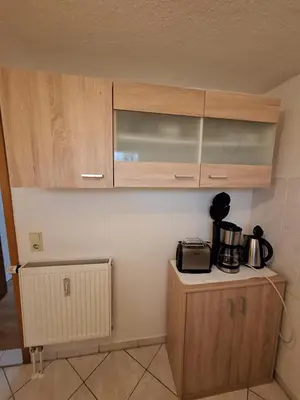 Küche/Küchenzeile in der Unterkunft Ferienwohnung Blick zum Zirkelstein