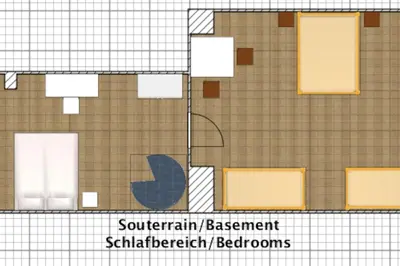 Grundriss der Unterkunft Cosy 3 room apartment in Dresden Neustadt