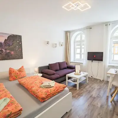 F0 - Urlaubsmagie - Kleine voll ausgestattete Wohnung mit Gemeinschaftsgarten