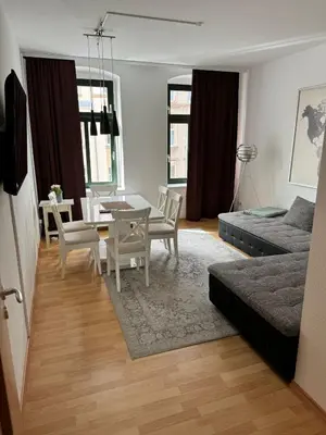 Ein Sitzbereich in der Unterkunft Zentrum, 3Zi, 5P, WiFi, Balkon, ruhig