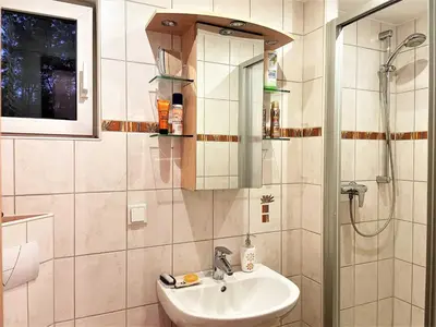 Ein Badezimmer in der Unterkunft Ferienwohnung Hänsch