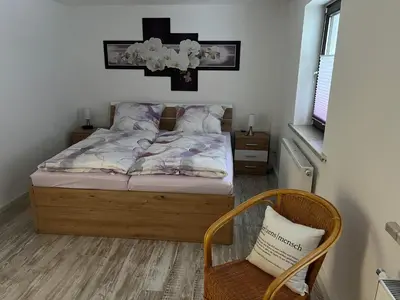 Ein Bett oder Betten in einem Zimmer der Unterkunft Ferien47 Pirna