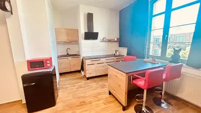 Küche/Küchenzeile in der Unterkunft Richter Apartments Finsterwalde 4