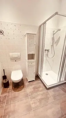 Ein Badezimmer in der Unterkunft Richter Apartments Finsterwalde 4