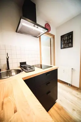 Küche/Küchenzeile in der Unterkunft Ferienwohnung in Lengefeld