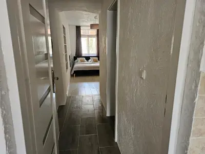 Ein Bett oder Betten in einem Zimmer der Unterkunft Ferienwohnung Gräfin Cosel