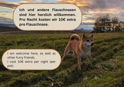 Haustiere von Gästen der Unterkunft B5 Urlaubsmagie Gemütliche Wohnung inmitten der Sächsischen Schweiz