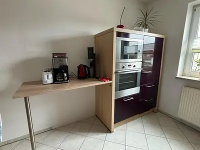 Küche/Küchenzeile in der Unterkunft Ferienwohnung Heike