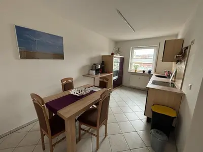 Ein Sitzbereich in der Unterkunft Ferienwohnung Heike