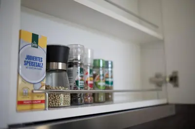 Küche/Küchenzeile in der Unterkunft Neue Wohnung im Zentrum