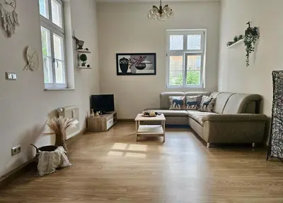 Ein Sitzbereich in der Unterkunft African Style in Kleinwelka