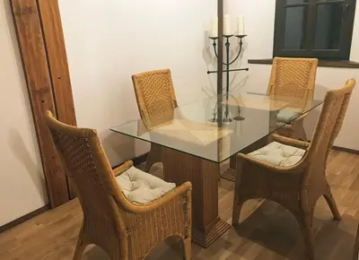 Ein Sitzbereich in der Unterkunft Romantische Ferienwohnung PENZLIN im Rittergut Leppersdorf