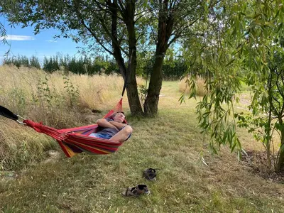 Ein Garten an der Unterkunft Große Ferienwohnung - Monteurswohnung bei Dresden