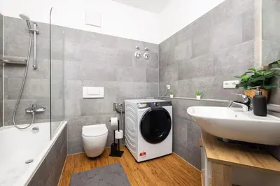 Ein Badezimmer in der Unterkunft 70 qm Wohlfühlperle - ruhig und trotzdem schnell im Zentrum - großer Balkon