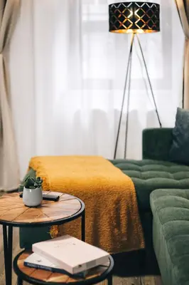 Ein Sitzbereich in der Unterkunft Homely Apartments Großzügige 75qm Zentral & Gratis-Parkplatz