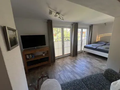 Ein Bett oder Betten in einem Zimmer der Unterkunft Ferienhaus am Bächelweg