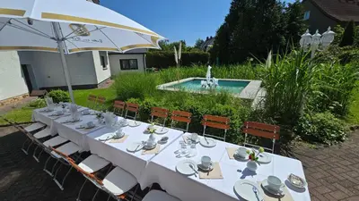 Der Swimmingpool an oder in der Nähe von Hotel Morgensonne