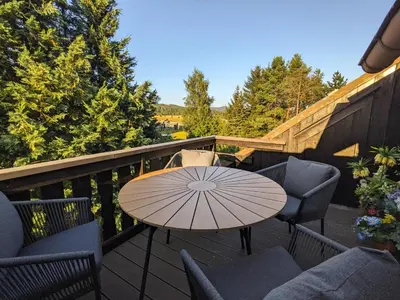 Ein Balkon oder eine Terrasse in der Unterkunft B7 - Urlaubsmagie Maisonette Wohnung mit Balkon