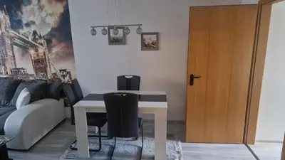 Ein Sitzbereich in der Unterkunft Gemütliches Apartment