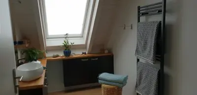 Küche/Küchenzeile in der Unterkunft Ferienhof Elbauenblick