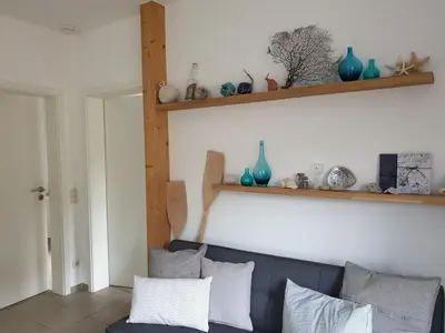 Ein Sitzbereich in der Unterkunft Ferienhof Elbauenblick
