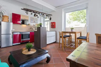 Küche/Küchenzeile in der Unterkunft Gästezimmer IV Einzelzimmer in Unterkunft mit Gemeinschaftsbad und Gemeinschaftsküche Chemnitz