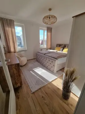 Ein Bett oder Betten in einem Zimmer der Unterkunft Altstadt-Oase mit Traumblick