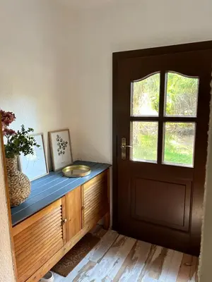 Ein Bett oder Betten in einem Zimmer der Unterkunft Casa Verde Dresden