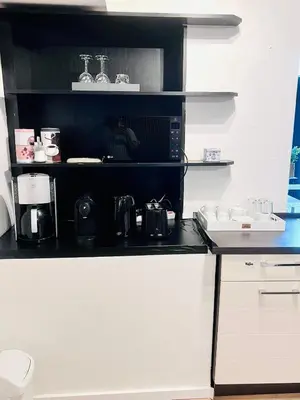 Küche/Küchenzeile in der Unterkunft Zimmervermietung Rochlitz