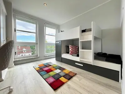 Ein Bett oder Betten in einem Zimmer der Unterkunft Premium Penthouse W46 Dresden - elbnah, hochwertig mit Parkplatz!