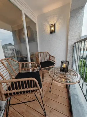 Ein Balkon oder eine Terrasse in der Unterkunft Sunnybelle Appartements Freital I