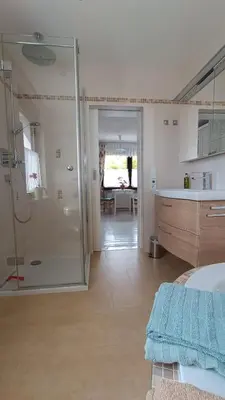 Ein Badezimmer in der Unterkunft Ferienwohnung 