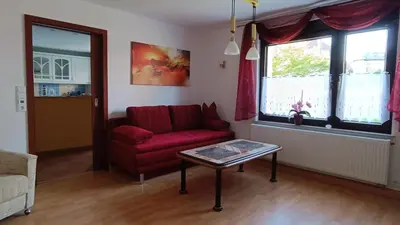 Ein Sitzbereich in der Unterkunft Ferienwohnung 