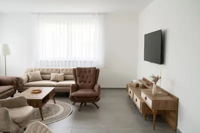 Ein Sitzbereich in der Unterkunft KoschenOase Wohnung barreriefrei 4 Personen