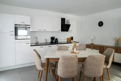 Küche/Küchenzeile in der Unterkunft KoschenOase Wohnung Barreriefrei für 2 Personen