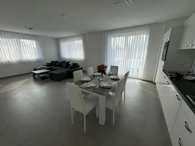 Küche/Küchenzeile in der Unterkunft KoschenOase Wohnung Barreriefrei für 2 Personen