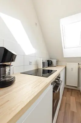 Küche/Küchenzeile in der Unterkunft Moderne Gemütliche Wohnung