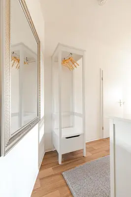 Ein Bett oder Betten in einem Zimmer der Unterkunft Moderne Gemütliche Wohnung