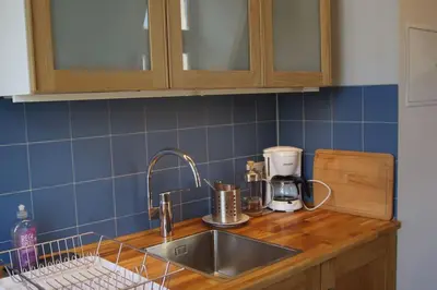 Küche/Küchenzeile in der Unterkunft Zentrumsnahe Ferienwohnung 