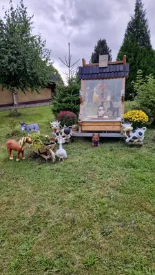 Ein Garten an der Unterkunft Pension Glück Auf